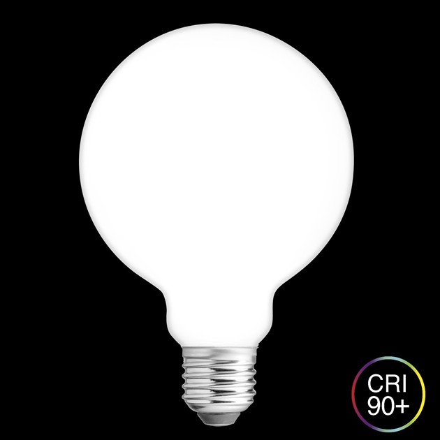 SATIN glob 100mm matt opal E27 7W 2700K dimbar